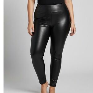 JOE FRESH Leather-Look Pull On 24” Leggings Plus size  XL